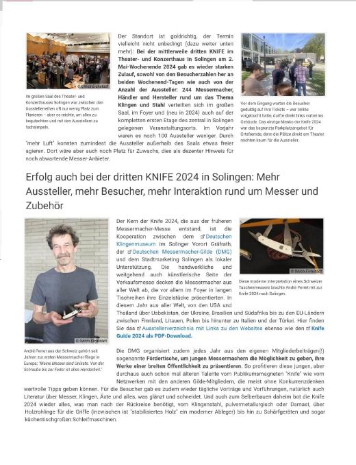 Knife Solingen – 2024, Teil 1